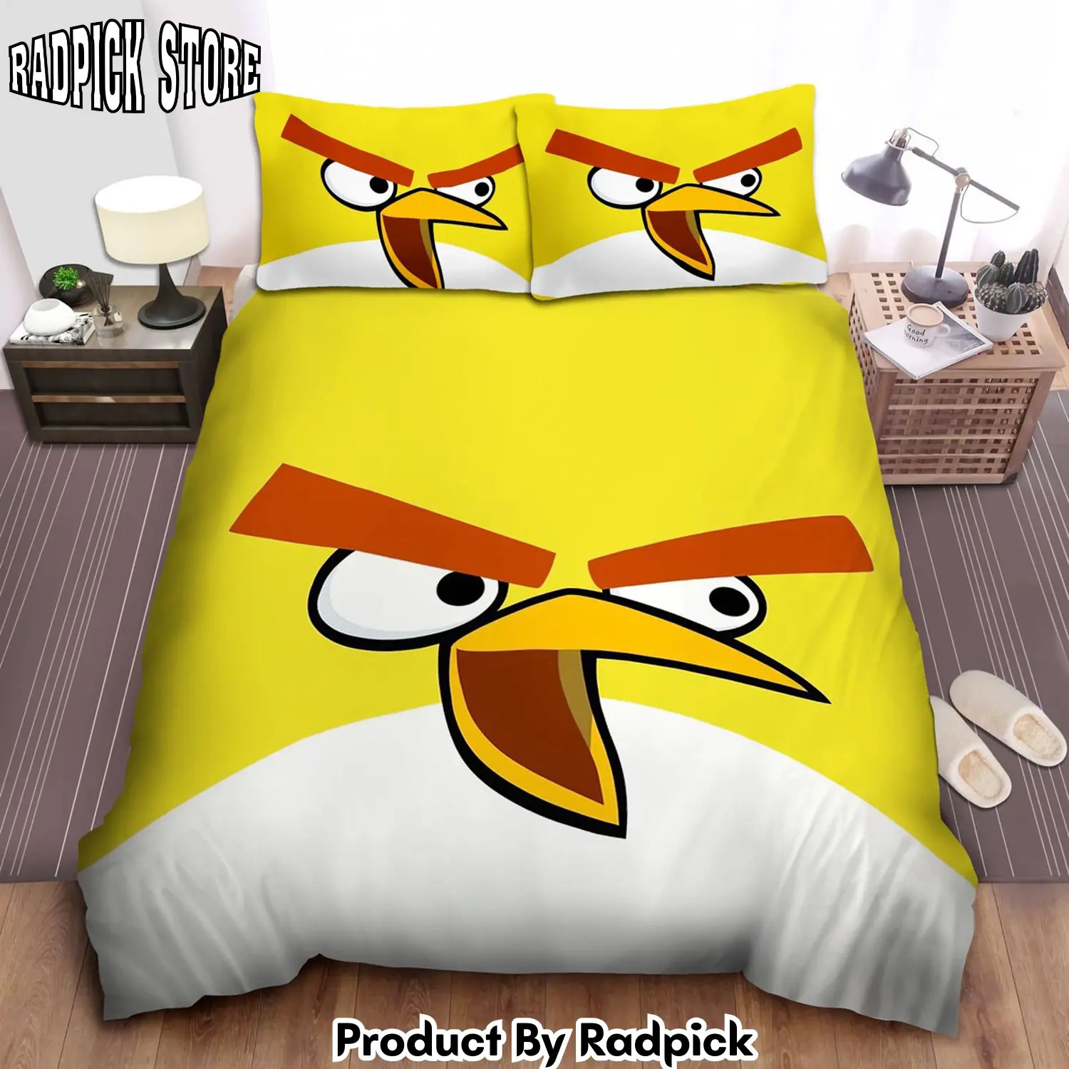 Radpick angry birds angry chuck bed sheets spread comforter duvet cover bedding sets rp3278790